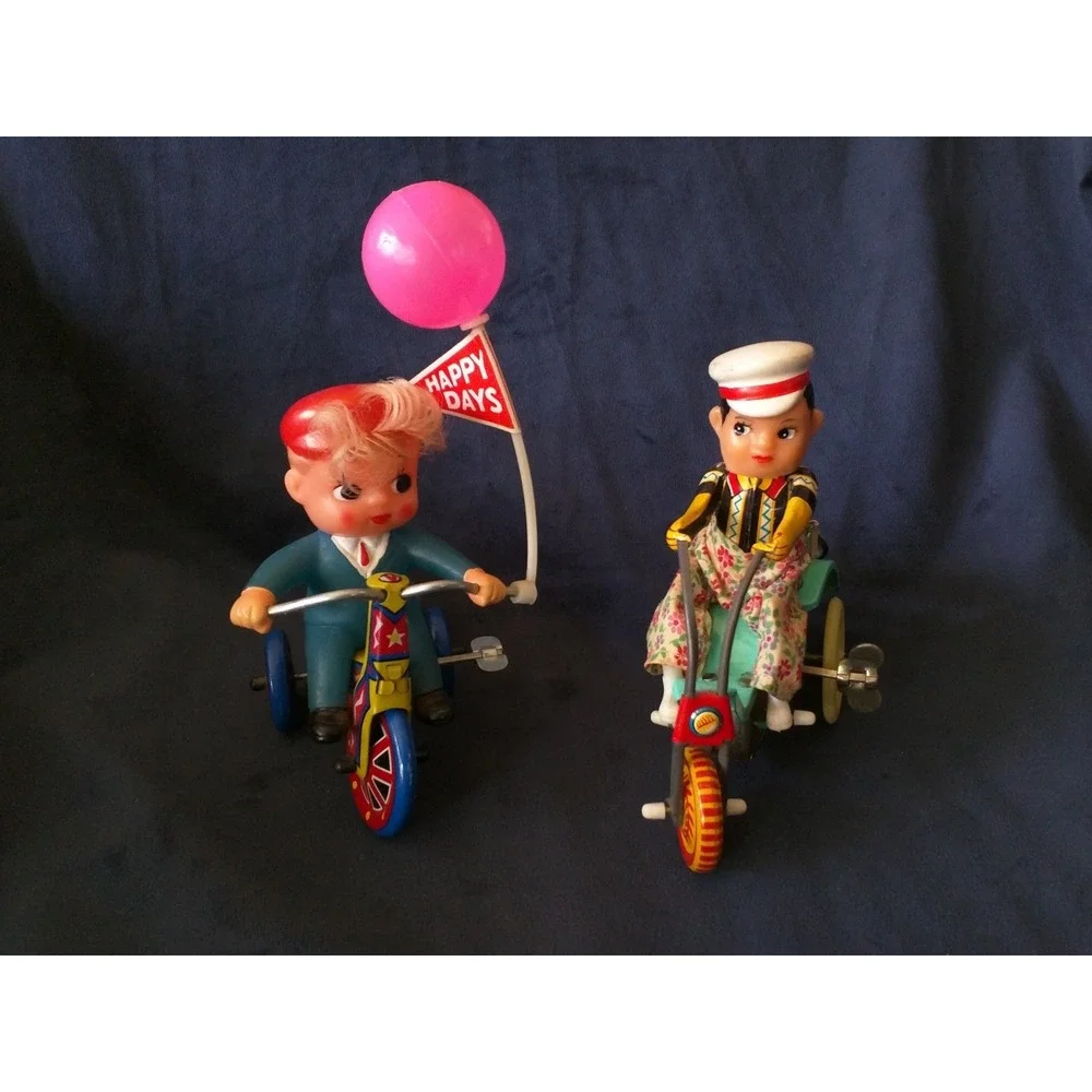 Vintage 1983 Shackman Tin Wind-Up Toys  Set of 6
